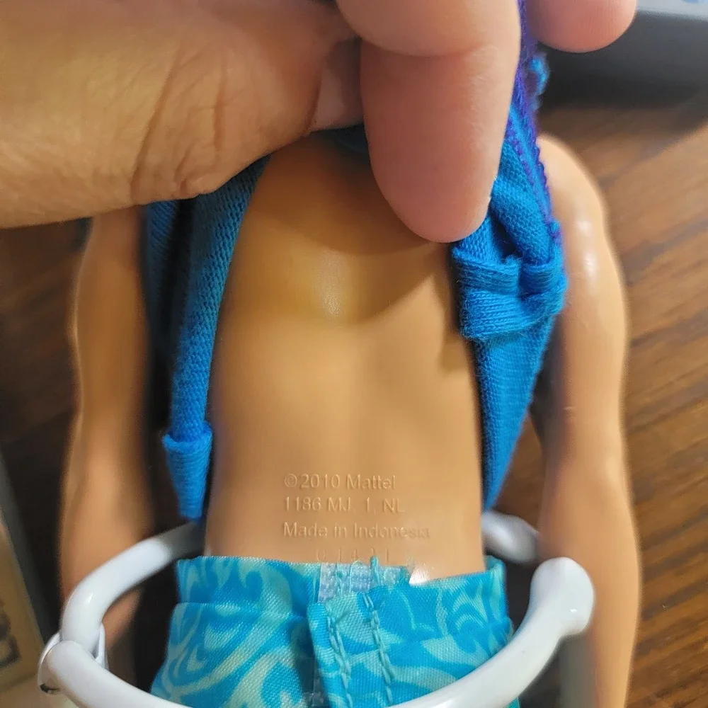 Barbie Ken Doll Rooted Hair 2010 Blue Sleeveless Top & Shorts Fashion Figure Toy
